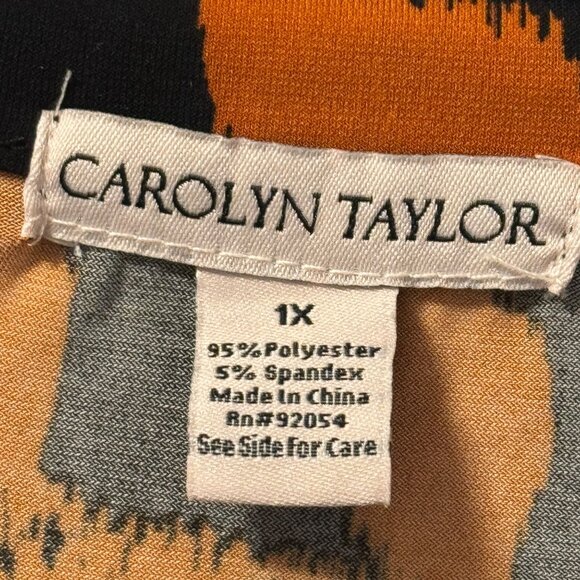 Carolyn Taylor Blouse Sz 1X Floral Blouse 3/4 Sleeve Blouse Top - Picture 7 of 12